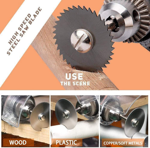 Cutting Wheels for Rotary Tool, Diamond Metal Wood Cutting Wheels, Drill Cutting Disc with 1/8" Shank, Resin Cutting Off