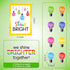 Light Bulb Moments Classroom Decor We Shine Brighter Together Bulletin Board Set with Colorful Motivational Cutouts