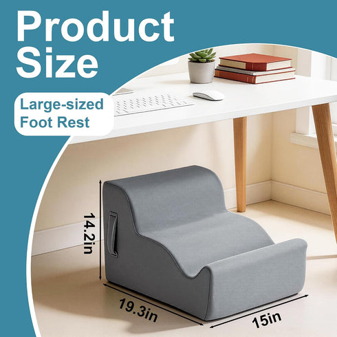BALAPET Ergonomic Foot Rest Under Desk, Large Leg Rest for Desk with High Density Foam, Office Foot Stool for Chair