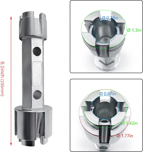 Tub Drain Remover Wrench, Heavy Duty Aluminum Alloy for Installing and Removing Bath and Shower Drains