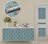 Y9832 Damask Peel and Stick Wallpaper, 17.7" x 9.8ft, Light Blue Removable Contact Paper for Furniture
