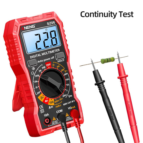 ANENG Digital Multimeter Tester, Measures AC/DC Voltage, DC Current Ohm Amp Meter, Professional Multimetro