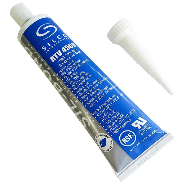 Silicone RTV 4500 High Strength FDA Grade Sealant, Black, 2.8 fl. oz