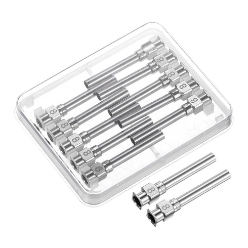 12pcs 8Gauge Stainless Steel Dispensing Needles, 1" Blunt Tips Luer Lock for Thick Liquids