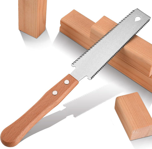 Small Woodworking Hand Saw, 6 Inch Flexible Blade, Double Edge for Craft and DIY