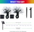 OZS 2PK 40LED 50FT 8 Dragonfly Solar Lights Outdoor Waterproof, Multicolor Solar Fairy Lights with Lighting Modes