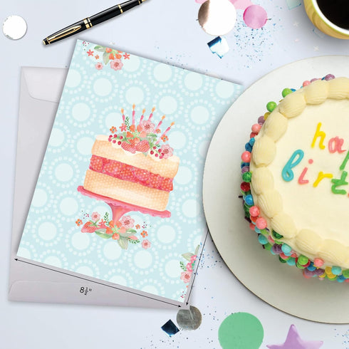 The Best Card Company - 1 Large Birthday Card with Envelope, Fun Celebration Card for Birthdays