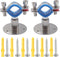 2PCS Wall Mount Ceiling Mount Pipe 304 Stainless Steel Pipe Supports, Adjustable Height for OD Pipe 15-19mm