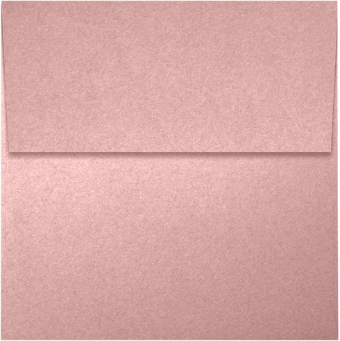 LUXPaper Square Invitation Envelopes | Peel & Press | 3 1/4" x 3 1/4" | Misty Rose Metallic | 84lb. Text | 50 Qty