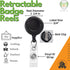 Bulk 25 Pack - Premium Retractable ID & Key-Card Badge Reels with Secure Metal Clip and 34” Pull by Specialist ID