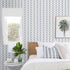 LXCREAT Removable Wallpaper Blue/White Stripes, Peel and Stick Vinyl for Home Renovation 17.71 in X 118 in