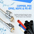 1/2x16" Faucet Water Supply Hose Kit with Quarter Turn Valve, Lead-Free Brass Fitting for Copper, PEX, CPVC