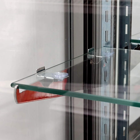20 Pack Right Left End Corner Shelf Rest Clip & Rubber Cushion for Brackets to Hang Glass, Wood Or Metal Shelves