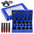 Glarks 411Pcs 32 Sizes SAE Universal O-Ring Assortment Kit for Plumbing Repair and Sealing Connections