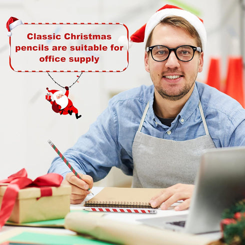 Christmas Pencils Bulk for Kids - Holiday Pencil Assortment with Erasers, 100 Pieces for School Supplies