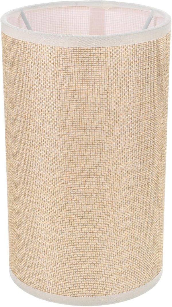 DOITOOL Elegant Fabric Lampshade Small Drum Light Cover for Bedroom Nightstand Lamps