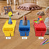 YUASDUU 6PCS Kids Lap Desk Tray, Plastic Activity Table Portable Activity Tray with Side Pockets & Slots Stackable Lap