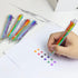IHPUKIDI 100 Pack 0.5mm 6-in-1 Multicolor Ballpoint Pen, Transparent Barrel Retractable Pens for Office School Supplies