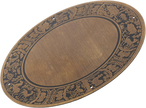 TEHAUX Copper Console Table Surface Plate Chinese Zodiac Design Antique Copper Backplate