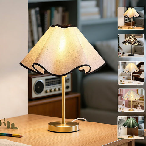 Small Scalloped Table Lamp Shades - Petal Lamp Shade for Table Lamps,