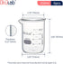 Heavy Duty Glass Beakers, Double Scale Printed Graduation, 6pcs of 250ml, HBKG250A6
