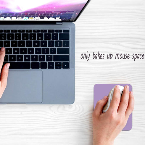 Small Rectangular Mouse Pad, Portable Waterproof Mini Mouse Pad with Non-Slip Glue Base, Purple 5X6 inches