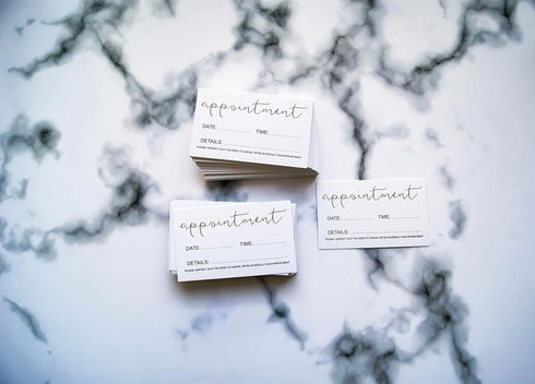 RXBC2011 Appointment Reminder Cards, Pack of 100 for Beauty Makeup Hair Nail Salon and Therapist