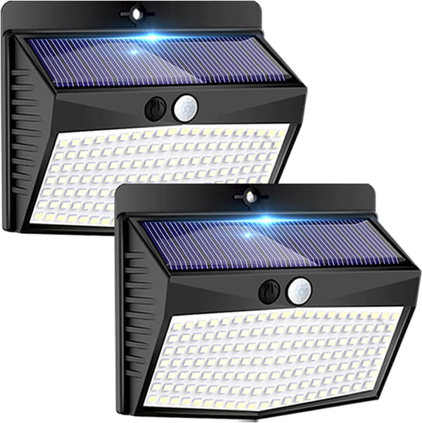 Peasur 2 Packs Solar Outdoor Lights Motion Sensor Solar Security Lights Waterproof