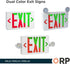 RP Lighting + Fans Pike Dual Color LED Exit Sign with Self-Diagnostic Option - White