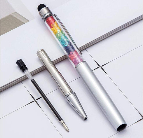 Gullor 2 in 1 Bling Diamond Retractable Ballpoint Pen with Screen Touch Pen for Tablets and Phones, 12 Pack