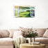 Mountain View Wall Stickers, 3D Fake Window Nature Scenery Decals for Bedroom Living Room, Removable Wall Murals
