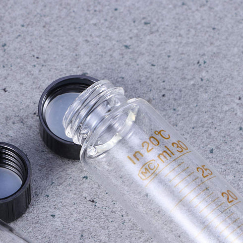 8 Pcs Graduated Glass Test Tubes with Screw Caps - 10ml, 15ml, 20ml, 30ml