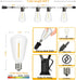 60 ST38 32 Bulbs Svater Outdoor String Lights FT Patio String Lights with Waterproof Shatterproof LED Connectable