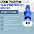 Pack 10 SurgiMac Vial Spike Clave Latex Free Secure Vial Penetration Device Needleless Ergonomic Grip Vial Adapter