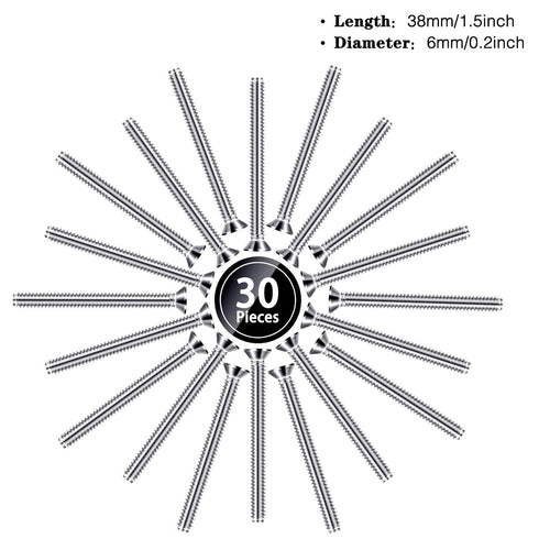 Ripeng 30 Pieces Extra Long Outlet Screws, Machine Long Electrical Outlet Screws for Device Mounting, Electrical
