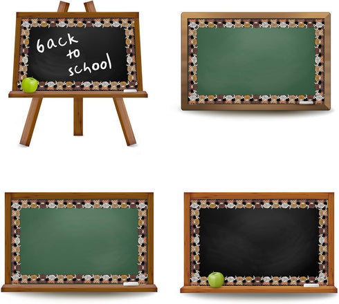 Whaline 32.8ft Highland Cow Bulletin Board Borders with Cute Brown Cow Die-Cut Rolled Trim for Classroom Office Decor