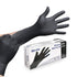 GMG SINCE1988 Large Nitrile Disposable Exam Gloves, Powder Free, Latex Free, 50 Pack Black Nitrile Gloves