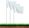 White Marking Flags for Lawn, 30 Pack Boundary Flags, 15x4x5 Inch Dog Training, Invisible Fence, Surveyor Flags