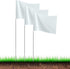 White Marking Flags for Lawn, 30 Pack Boundary Flags, 15x4x5 Inch Dog Training, Invisible Fence, Surveyor Flags
