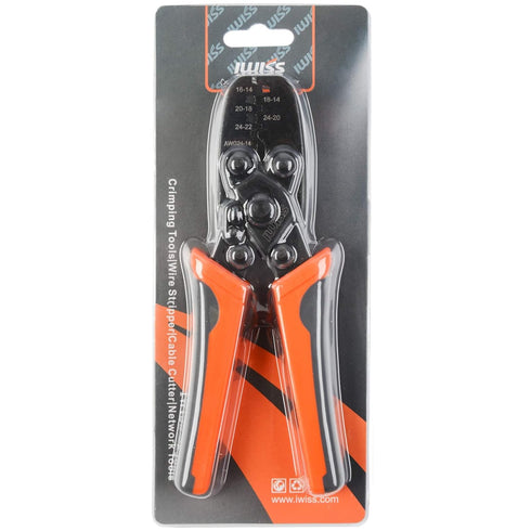 iCrimp Non Insulated Open Barrel Terminal Crimp Tool for Wire Crimping, 24-14 AWG