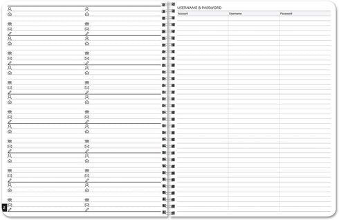 BookFactory Big Black Address Book - 100 Pages, 8.5'' x 11'', Wire-O (LOG-100-7CW-PP-(AddressBB))