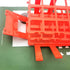Plastic Test Tube Rack 2 Pack, 24 Holes Lab Holder for 25mm and Below Test Tubes, Detachable, Red