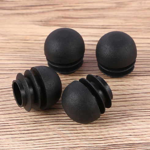 50pcs 25mm Zerodeko Black Round Tubing End Caps Furniture Leg Plugs Table Chair Leg Inserts Floor Protectors, Diameter