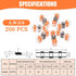 200PCS Solder Seal Wire Connectors Orange 8 AWG, Marine Grade Self Soldering Heat Shrink Waterproof Electrical Butt