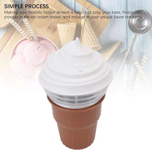 Mrisata 5V DIY Ice Cream Maker Machine Beginner-Friendly Safe ABS PP Material USB Plug in for Homemade Ice Cream Sorbet