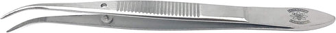 Scientific Labwares Stainless Steel General Purpose Lab Twezers Forceps with Curved Point Tips (4.5 in.) by Scientific Labwares
