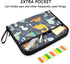 Cute Dinosaur Expanding File Folder with Sticky Labels, 13 Pocket Dark Blue Kids Accordion File Folder Document