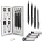 MozArt Mechanical Pencil Set with Case, 4 Sizes: 0.3, 0.5, 0.7 & 0.9mm, 30 HB Lead Refills