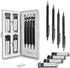 MozArt Mechanical Pencil Set with Case, 4 Sizes: 0.3, 0.5, 0.7 & 0.9mm, 30 HB Lead Refills