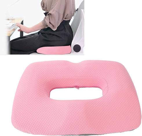 Srliya Comfortable Pink Memory Foam Seat Cushion for Office and Home Use